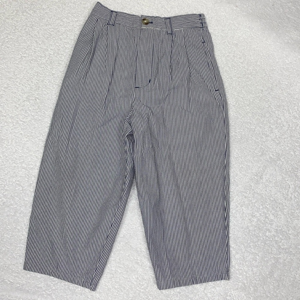 Vintage Gymboree rainbow tag engineer stripe seersucker  pants 3-4yrs